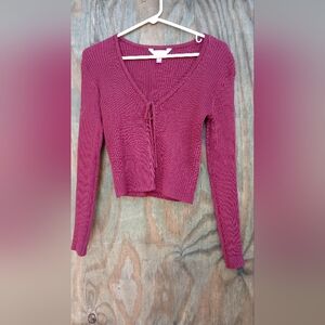 No Boundaries Burgundy Knit Blouse